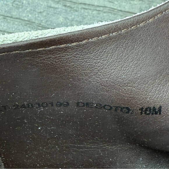 Black Brown 1826 Men's Suede Oxfords - Light Gray ‘Henry’ Size 10 - Picture 8 of 15